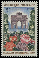 ** VARIETES - 1189a  Arc De Triomphe, BLEU VIOLET, TB, Cote Maury - Unused Stamps