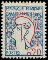 ** VARIETES - 1282   Marianne De Cocteau, Couleur Rouge DECALEE Vers Le Bas, TB - Unused Stamps