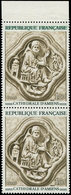 ** VARIETES - 1586   Amiens, République Française MACULEE De Vert, Bdf Tenant à Normal, TB - Unused Stamps