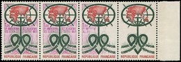 ** VARIETES - 1760   Sciences D'Outre-Mer, SANS Le Violet, Bdf, Allant à Normal Dans Une BANDE De 4, TB. C - Unused Stamps