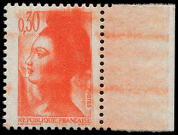 ** VARIETES - 2182   Liberté, 0,30 Orange, Impression MACULEE, Bdf, TTB - Unused Stamps