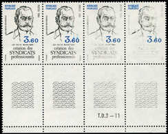 ** VARIETES - 2305   Syndicats Professionnels, Impression Noire DETRUITE Allant à Normal Dans Une BANDE De 4 Bdf, TB - Unused Stamps