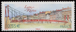 ** VARIETES - 4171   Lyon, 0,55, Impression DEPOUILLEE, TB - Unused Stamps