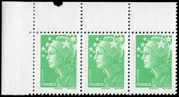 ** VARIETES - 4229   Beaujard, TVP Vert, BANDE De 3 Cdf, Un Ex. SANS PHOSPHO, 2 Ex. Une Bande à Gauche, TB - Unused Stamps