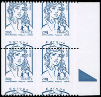 ** VARIETES - 4780a  Ciappa-Kawena, 20g Bleu, SANS N° Au Verso, BLOC De 4 Bdf Avec BOPST, TB. C - Unused Stamps