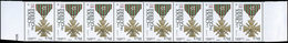 ** VARIETES - 4942   Croix De Guerre, BANDE De 8 Avec Bords, 1 Ex. Une Bde à G., 7 Ex. 2 Bdes à Gauche, TB - Unused Stamps