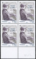 ** VARIETES - 5032   Marguerite Long, PHOSPHO à Gauche, BLOC De 4 Bdf, TB - Unused Stamps