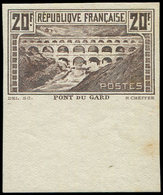 (*) Collection Henri Cheffer - 262A  Pont Du Gard, 20f., T I, Essai En Gris-noir NON DENTELE Bdf, TB - Non Classés