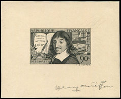 Collection Henri Cheffer - 341   Descartes, 90c., épreuve D'artiste En Noir Signée Cheffer, TB - Unclassified