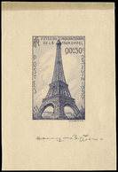 Collection Henri Cheffer - 429   Tour Eiffel, Petite épreuve D'artiste En Violet-noir, TB - Ohne Zuordnung