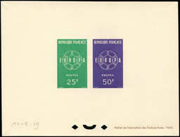 EPREUVES DE LUXE - 1218/19 Europa 1959, épreuve Collective, TB - Luxury Proofs