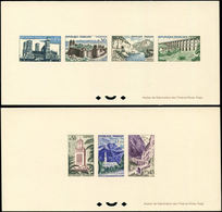 EPREUVES DE LUXE - 1235/41 Série Touristique 1960, 2 épreuves Collectives, TB - Luxury Proofs