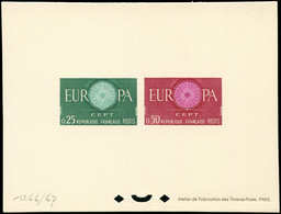 EPREUVES DE LUXE - 1266/67 Europa 1960, épreuve Collective, TB - Epreuves De Luxe