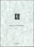 EPREUVES D'ARTISTES ET D'ATELIER - Marianne Type NON EMIS, Projet Par André-Spitz En Noir, Sans Faciale, TB - Prueba De Artistas