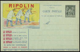 Let ENTIERS POSTAUX - Sage, 10c. Noir, CP Annonces N°G35l2, Laffaille, S. 22, RIPOLIN, TB - Autres & Non Classés