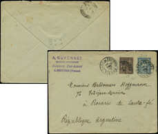 Let ENTIERS POSTAUX - Sage, 15c. Bleu, Env. N°J64 Affr. N°97 Obl. GARE De POITIERS 10/4/96 Pour L'ARGENTINE, TB - Other & Unclassified