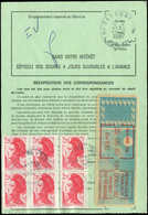 Let LETTRES DU XXe SIECLE - N°2376 BLOC De 4 Et PAIRE Obl. 27/5/87 Sur Ordre De Réexpédition, R Et TB - Covers & Documents