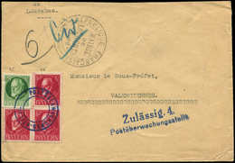 Let Guerre 1914/1918 - Bavière N°95 Et 96 (3) Obl. Postuberwachungs-stelle En Bleu S. Env., Cachet République Française/ - Guerre De 1914-18