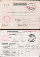 Let Guerre 1939/1945 - 2 Formules Kriegsgefangenenpost Avec Censures Différentes Bau-U.Arb.Batl.2, 1941, TB - Guerra Del 1939-45