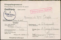 Let Guerre 1939/1945 - Formule Kriegsgefangenenpost Avec Censure 1/EINHEIT 25729A/Geprüft, 1942, TB - WW II