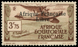 * A.E.F. PA 16 : 3f75 Brun-rouge Et Vert-gris, FRANCE LIBRE, TB. Br - Altri & Non Classificati