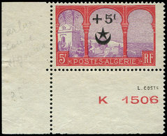 (*) ALGERIE 70c : +5f. Sur 5f. Rouge Et Violet, ARBRE COUPE, Cdf, TB - Covers & Documents