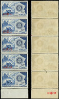 ** ALGERIE 328b : Rotary, BANDE De 5 Bdf, Un Ex. SANS Surcharge Par Pliage, RRR, TB. Br - Covers & Documents