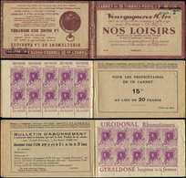 ALGERIE Carnet 7 : 10c. Lilas-rose, S. 115, NOS LOISIRS/REINE DES MONTRES, 1 Ex. Rouss., 2 Ex. Adh. De Couv., Sinon TB, - Other & Unclassified