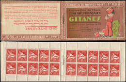 ALGERIE Carnet 14C : 50c. Rouge, S. 218, GITANES, C2 Revue, 2 Ex. Adh. De Couv., Sinon TB, Cote Et N° Maury - Other & Unclassified