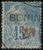 BENIN 16 : 75 Sur 15c. Bleu, Obl., TB. Br - Autres & Non Classés