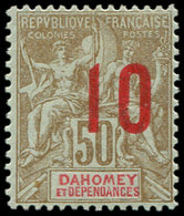 * DAHOMEY 41 : 10 Sur 50c. Bistre Et Rouge, TB. Br - Altri & Non Classificati