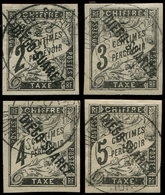 DIEGO SUAREZ Taxe 4/7 : 2c., 3c., 4c. Et 5c. Noir De 1892, Obl., TB - Autres & Non Classés