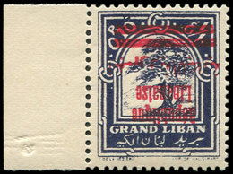 ** GRAND LIBAN 84c : 0p.10 Violet, Surch. RENVERSEE, Bdf, TB - Other & Unclassified