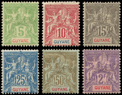 * GUYANE 43/48 : Série Groupe De 1900-04, TB - Sonstige & Ohne Zuordnung