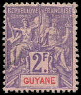 (*) GUYANE 48 : 2f. Violet Sur Rose, TB - Autres & Non Classés