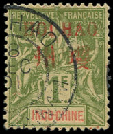 HOI-HAO 14 : 1f. Olive, Surcharge Rouge, Obl., TB - Autres & Non Classés