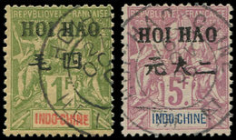 HOI-HAO 30/31 : 1f. Olive Et 5f. Violet, Obl., TB - Autres & Non Classés