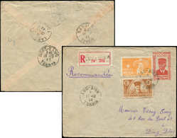 Let INDOCHINE Env. Entier Rec. 6c. Pétain Affr. N°253 Et 290 Obl. LOC-BINH/TONKIN 11/10/44, Arr. DONG-DANG, R Et TB - Autres & Non Classés