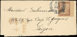 Let INDOCHINE Taxe 1 : 5 S. 60c. Brun S. Chamois Obl. Càd SAIGON CENTRAL COCHINCHINE 29/6/04, Seul S. Bande Locale, TB - Autres & Non Classés