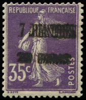 * LEVANT 40 : 7pi.20pa. Sur 35c. Violet, DOUBLE Surcharge, TB. J - Altri & Non Classificati