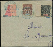 Let MADAGASCAR 82 : Moitié De 50c. Rose Bdf, N°28 1c. Et N°30 4c. Obl. DIEGO-SUAREZ 23/3/04 Sur Fragt De Lettre, TB - Sonstige & Ohne Zuordnung