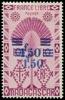 * MADAGASCAR 287a : 1f50 Sur 10c. Lilas-rose, DOUBLE Surcharge, TB. Br - Other & Unclassified