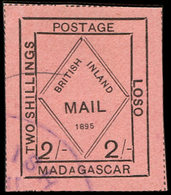 MADAGASCAR Courrier Consulaire Britannique 53a : 2s. Rose, 2 Penché, Obl., TB - Autres & Non Classés