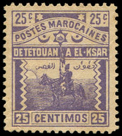 (*) MAROC Postes Locales 157 : Tetouan à El-Ksar, 25c. Violet, TB - Autres & Non Classés