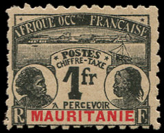 ** MAURITANIE Taxe 16 : 1f. Noir Sur Rose, Dentelé 11, TB - Other & Unclassified