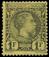 * MONACO 9 : 1f. Noir Sur Jaune, Charles III, TB - Postmarks