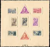 MONACO 295/300 Et PA 19/21 Roosevelt, Les 9 Valeurs En épreuve Collective, TB - Postmarks