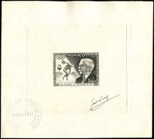 MONACO 635 : Pierre De Coubertin, épreuve D'artiste En Noir, TB - Postmarks
