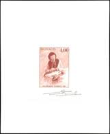 MONACO 1693 : Florence, épreuve D'artiste En Rouge Brun Signée, TB - Postmarks