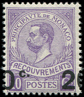 ** MONACO Taxe 11 : 0c. Et 2 Sur 10c. Violet, TB - Postage Due